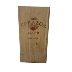 Corazon Tequila Blanco Bottle W/ 4 Glass Shots Wooden Box.